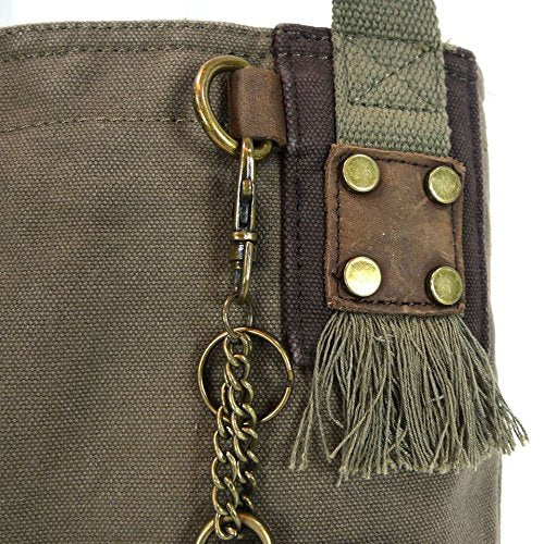 Chala Patch Crossbody Messenger Handbag - Olive (Squirrel)