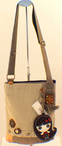 Patch Crossbody Bag-smiley Girl (Sand)