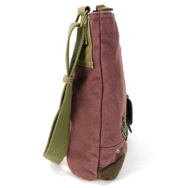 Chala Handbags Patchwork Crossbody Canvas Messenger Bags with Faux Leather Animal Coin Purse