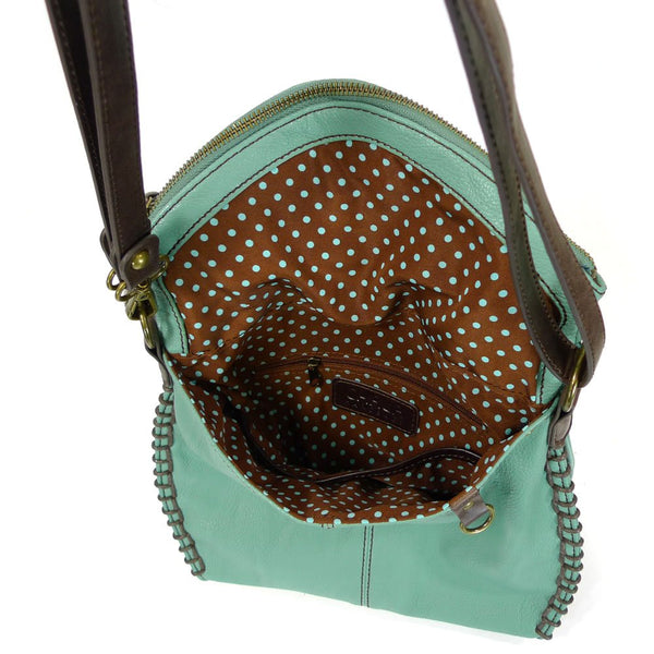Chala Charming Crossbody Bag Pleather Metal SEA TURTLE Teal Green Convertible
