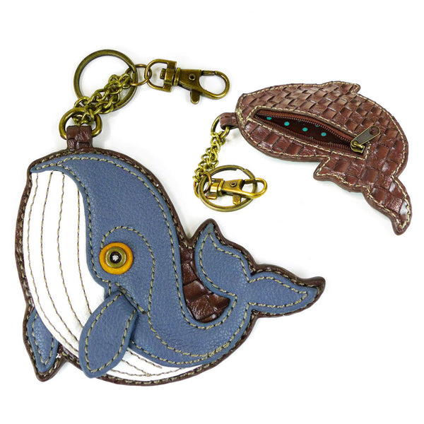 Chala Patch Crossbody Bag+ Coin Purse (Blue Whale) - Animal-Bags.com