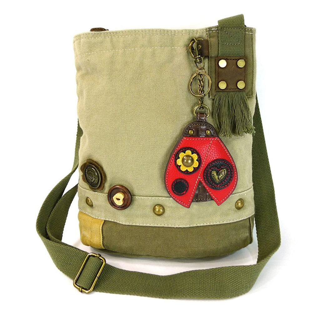 Ladybug Patch Crossbody Bag (Sand)