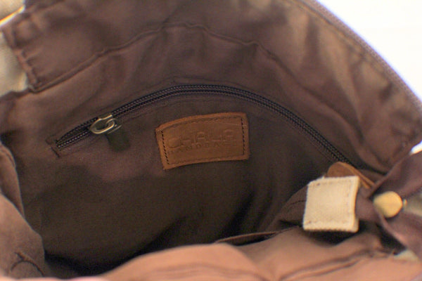 Patch Crossbody Bag-smiley Girl (Sand)