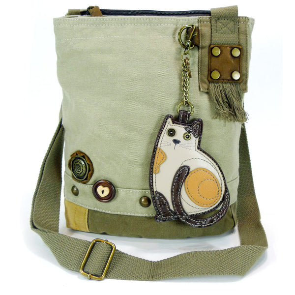 Chala Patch Crossbody Bag+Coin Purse (LaZzy Cat) - Animal-Bags.com