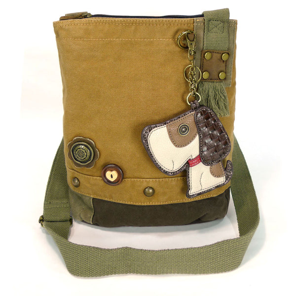 Chala Patch Crossbody Bag + Faux Leather Coin Purse (Toffee Dog) - Animal-Bags.com