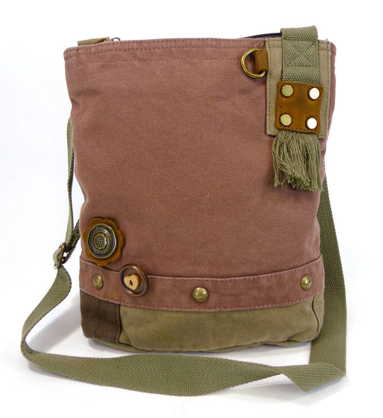 Chala patch crossbody Mauve color bag only