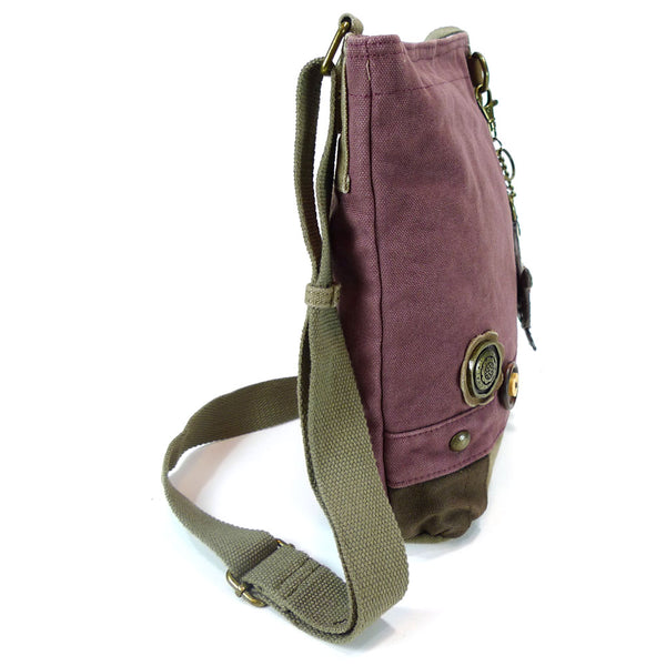 Chala Patch Crossbody Messenger Bag (6 colors option) + Detachable Metal Turtle-1 Keychain - Animal-Bags.com