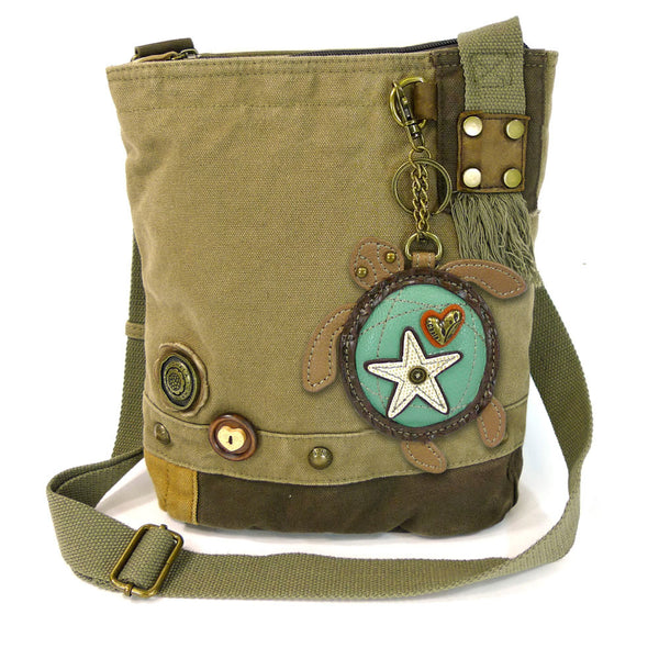 Chala Patch Crossbody Bag+Coin Purse (Sea Turtle) - Animal-Bags.com