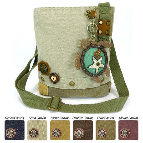 Chala Patch Crossbody Bag+Coin Purse (Sea Turtle) - Animal-Bags.com