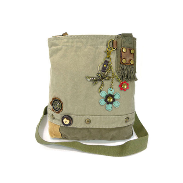 Chala Patch Crossbody Bag (6 colors option) + Detachable Metal Keychain (Dragonf - Animal-Bags.com