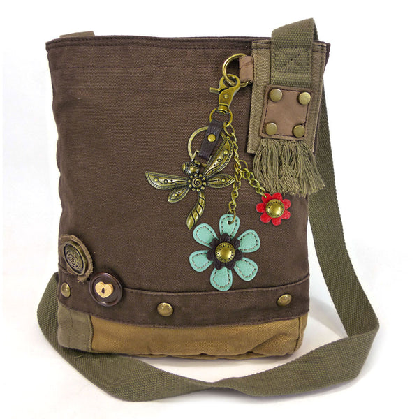 Chala Patch Crossbody Bag (6 colors option) + Detachable Metal Keychain (Dragonf - Animal-Bags.com