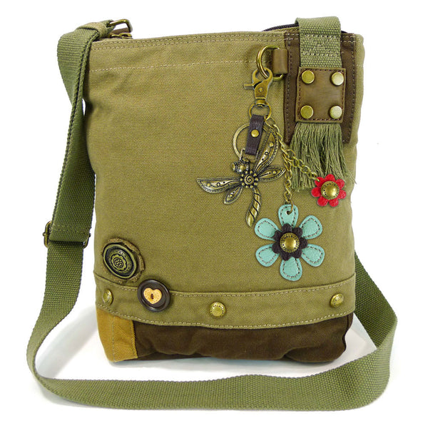 Chala Patch Crossbody Bag (6 colors option) + Detachable Metal Keychain (Dragonf - Animal-Bags.com