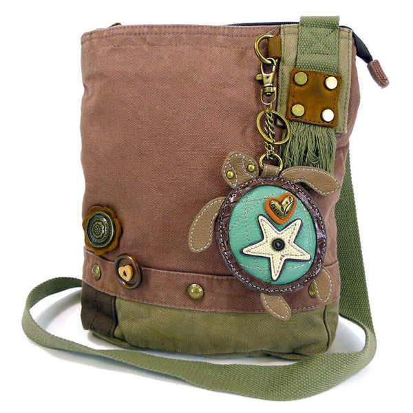 Chala Patch Crossbody Bag+Coin Purse (Sea Turtle) - Animal-Bags.com