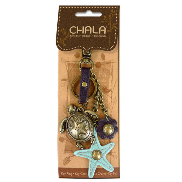 Chala Bronze Metal- Purse Charm, Key Fob, Keychain Decorative Accessory - M602 Tutle