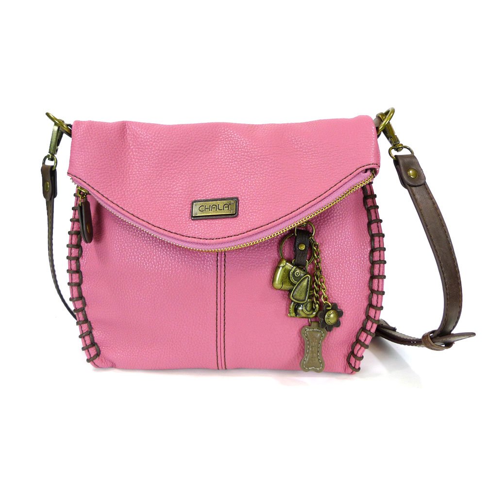 Charming Crossbody Bag Chala PU Leather- (Pink Dog)