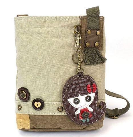 Patch Crossbody Bag-smiley Girl (Sand)