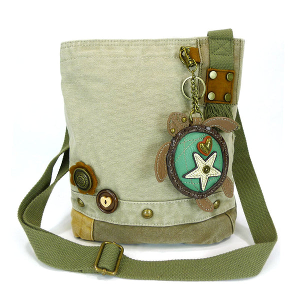 Chala Patch Crossbody Bag+Coin Purse (Sea Turtle) - Animal-Bags.com