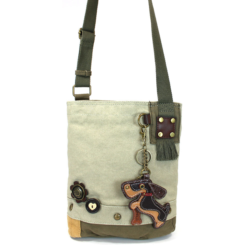 Chala Patch Crossbody Bag with Coin Purse (Weiner dog)