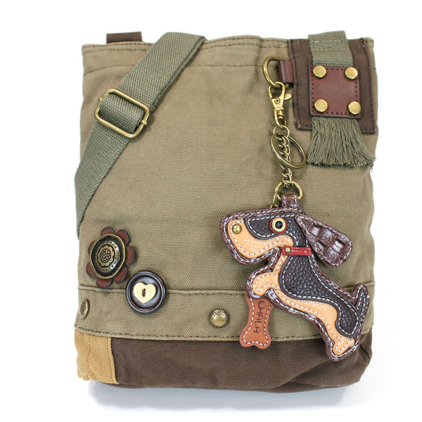 Chala Patch Crossbody Bag with Faux Leather Coin Purse (Weiner hound dog) - Animal-Bags.com