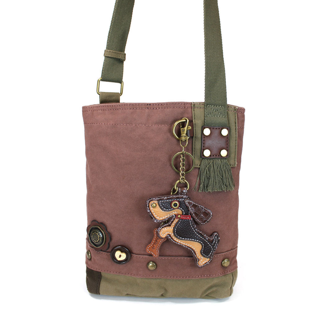 Chala Patch Crossbody Bag with Coin Purse (Weiner dog)